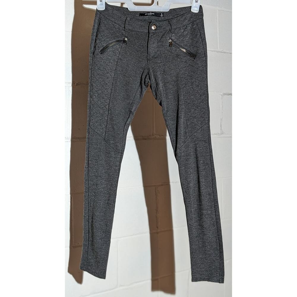 Boom Boom Jeans Gray Moto Jeggings Pants Zipper Detail Size 5